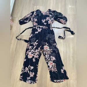 Floral Black Anthropologie Jumpsuit